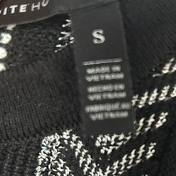 White House Black Market Knit Stripe Sleeveless Zipper Tank Top Women Size S - Picture 2 of 5